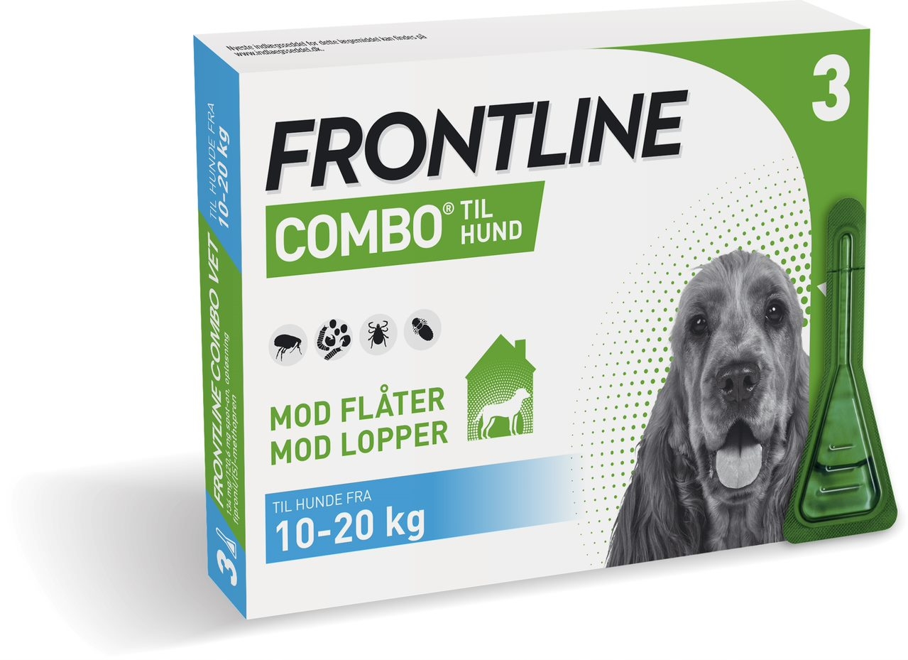 pølse Det er billigt Påstået Frontline Combo Vet Hund 10-20 kg 3 pipetter